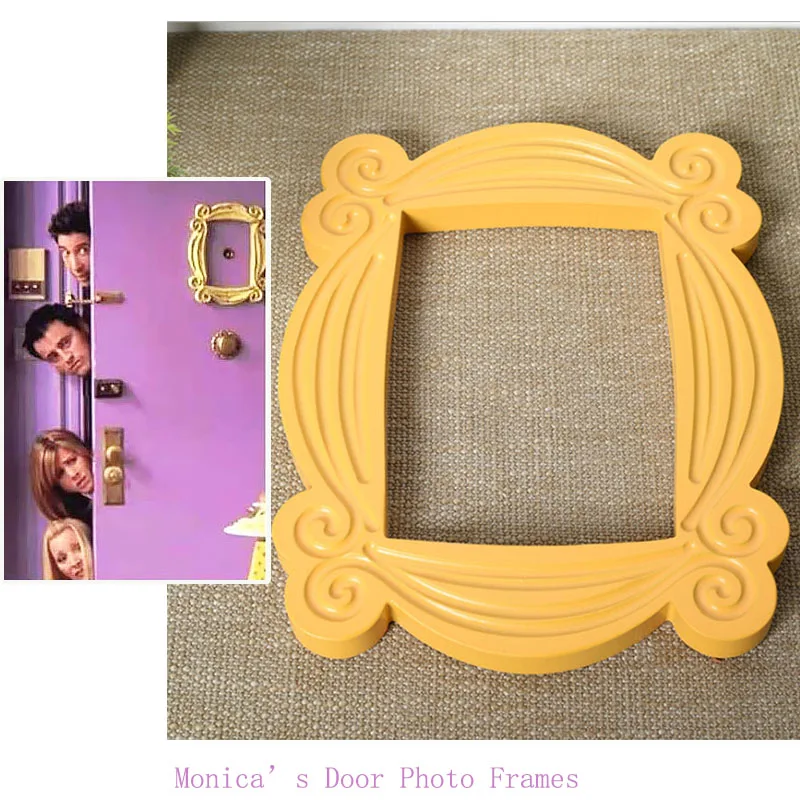 

TV Series Friends Handmade Monica Yellow Door Frame Wood Photo Frames Collectible Home Decoration Vintage Retro 25X20cm