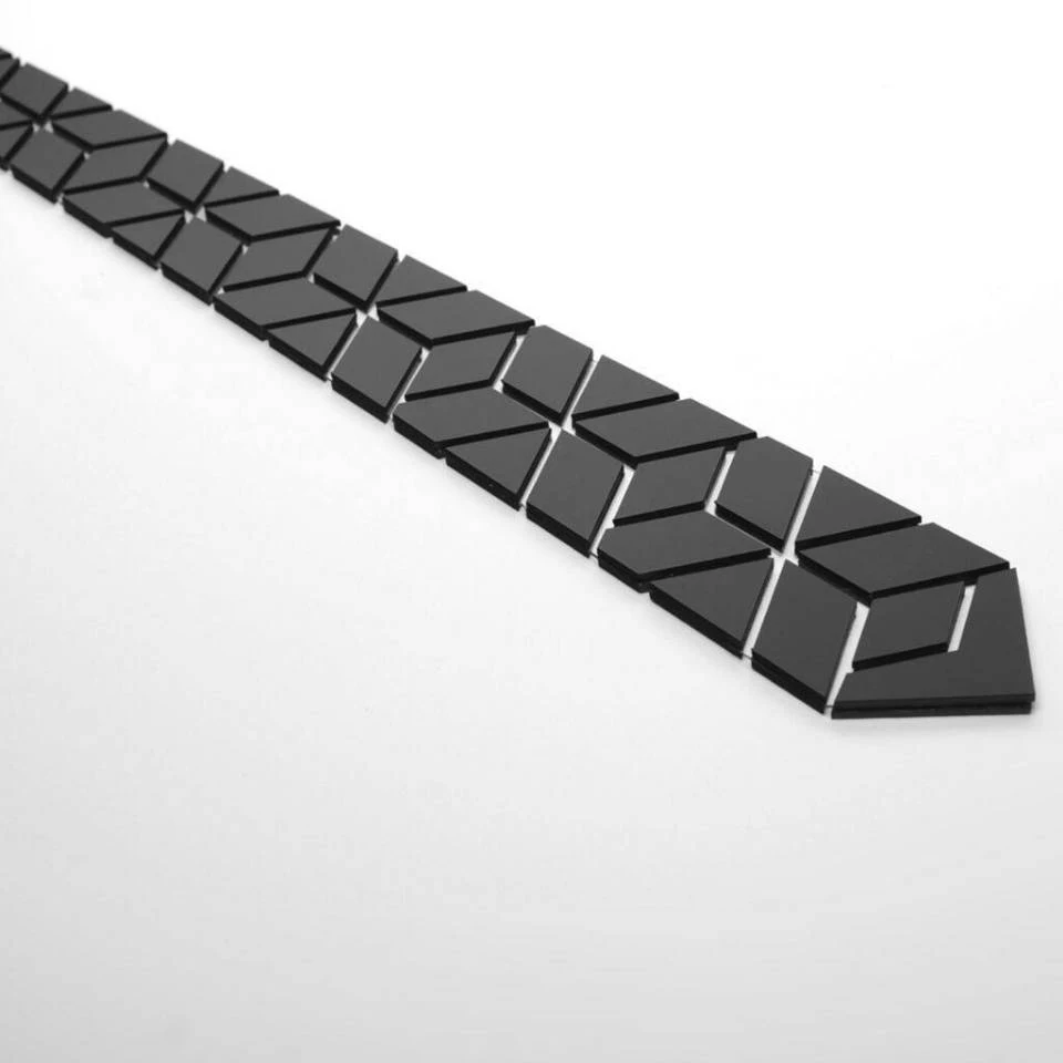 Модный геометрический черный галстук в клетку с бриллиантами официальная