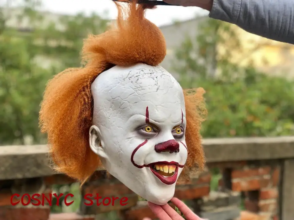 Латексные маски для косплея шлем клоуна костюм на Хэллоуин реквизит Джокер |