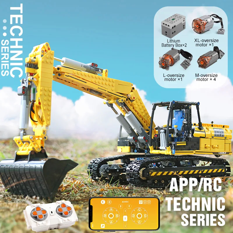 Плесень король 13112 Technic машинные игрушки моторизованный экскаватор модель