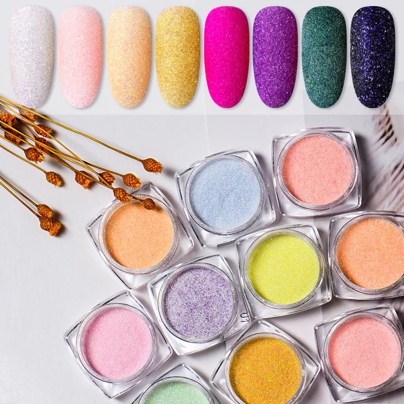 1 коробка голографический блестящий для ногтей пигмент порошок Блестящий сахар