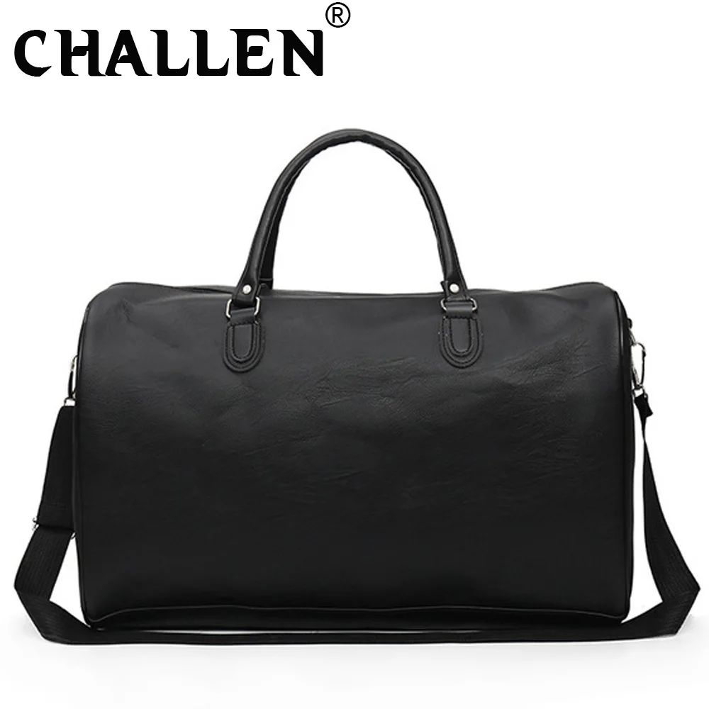 Мужская Дорожная сумка из искусственной кожи вместительная Портативная для