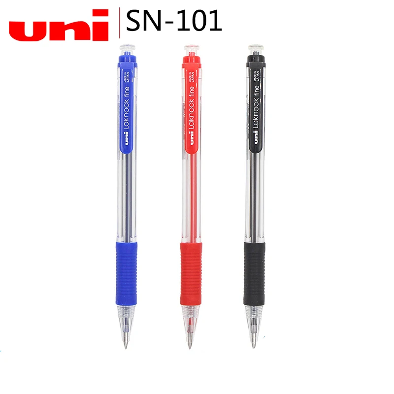 

Uni-ball SN-101 Laknock Fine Retractable Ballpoint pen 0.7mm Black/Blue/Red for School Office Supplies