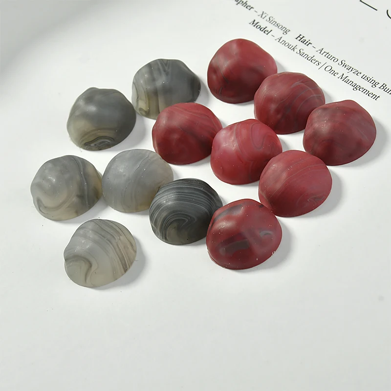 

50 шт./Лот, 18 мм, Цветовая печать, геометрия, неправильной формы, полимерные бусины с плоской задней стороной, «сделай сам», ювелирные изделия, ...