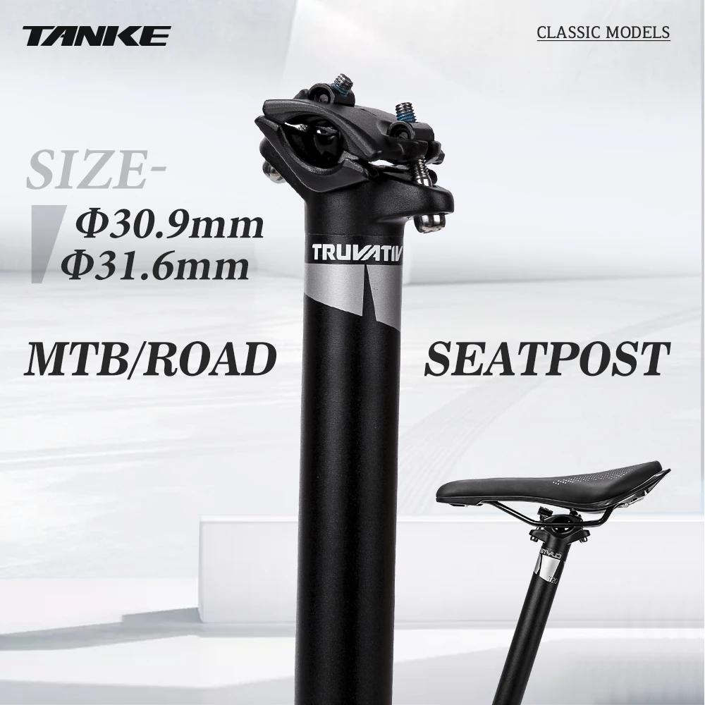 

TANKE bicycle seatpost CNC aluminum alloy 30.9mm 31.6mm MTB road mountain bike 350 / 400mm seat post tube cycling parts 30.8mm