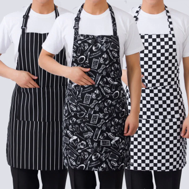 

Chef apron hotel restaurant kitchen chef overalls apron coffee shop long halter anti-fouling apron