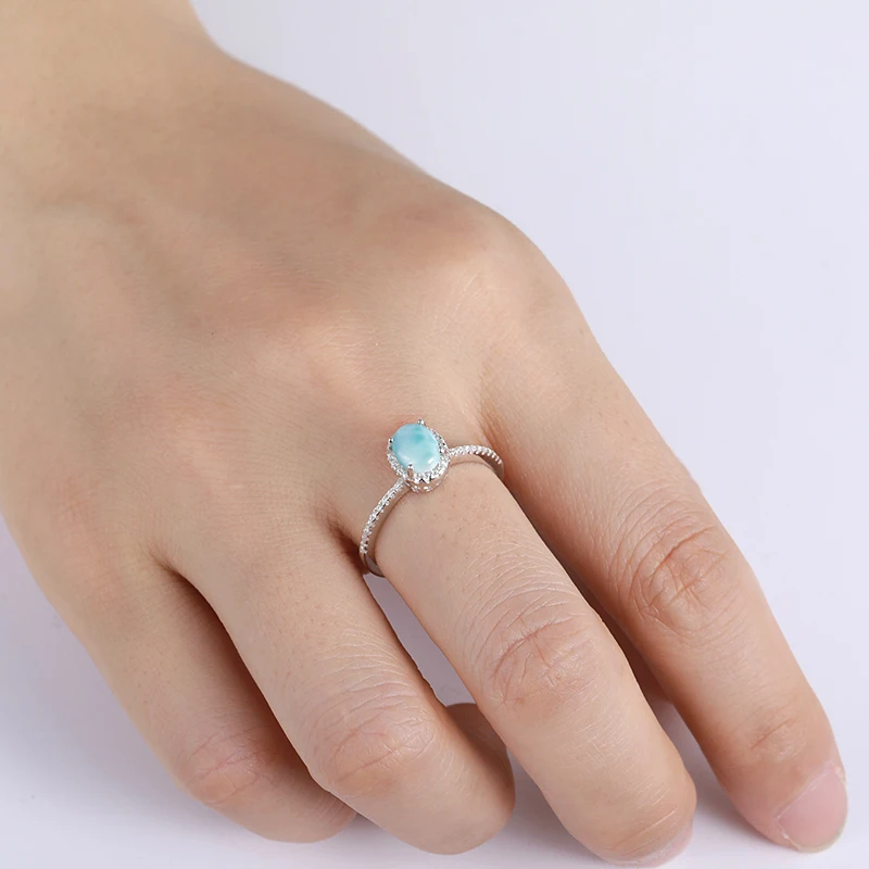 Женское кольцо из стерлингового серебра 925 пробы с натуральным камнем | Украшения