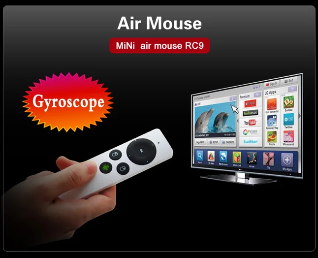 

Measy RC9 Mini Handheld 2.4G Wireless Gaming Keyboard Gyroscope Fly Air Mouse Remote Control for PC Android TV Box Smart TV New