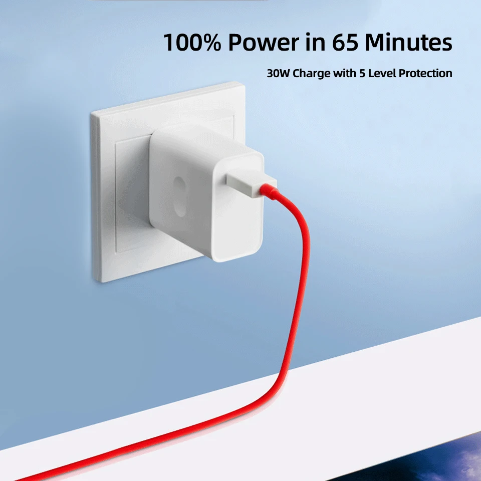 Зарядное устройство 30 Вт для OnePlus Warp Charge адаптер питания настенное зарядное 8 7 7T Pro