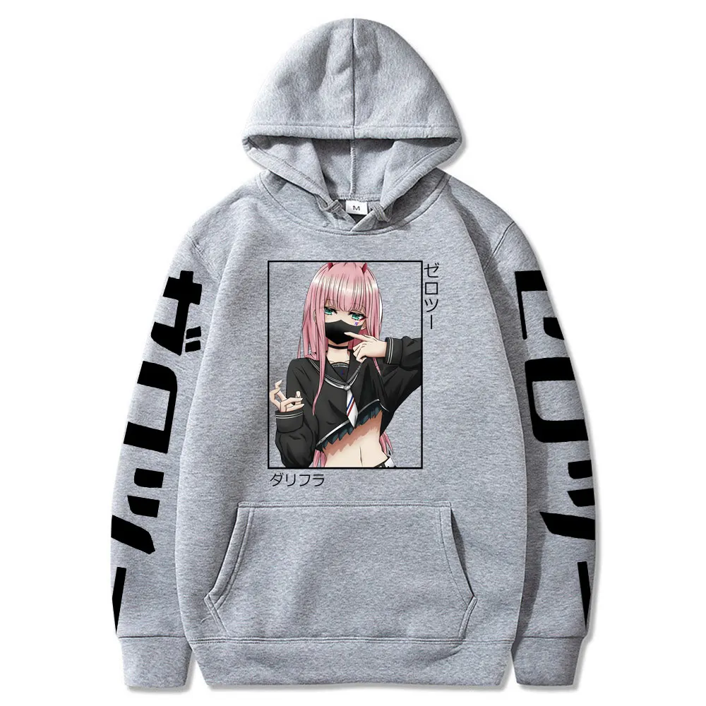 Darling In The Franxx Print Hoodies Janpanese Anime Men Women  Sweatshirts Fashion Mangan Zero Two Unisex Pullover Outerwear