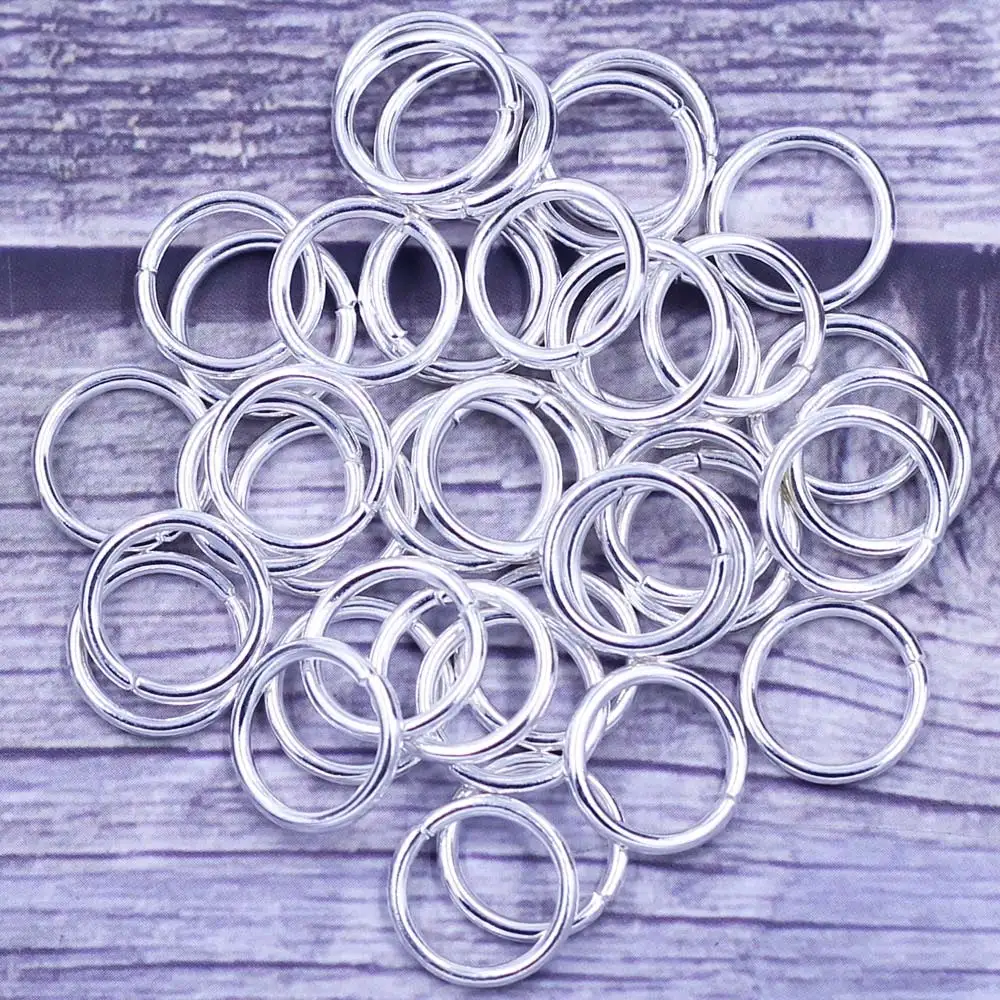 

200Pcs Open Jump Rings Round Alloy Silver Plated For Charm Necklaces Jewelry DIY Finding 8x1mm