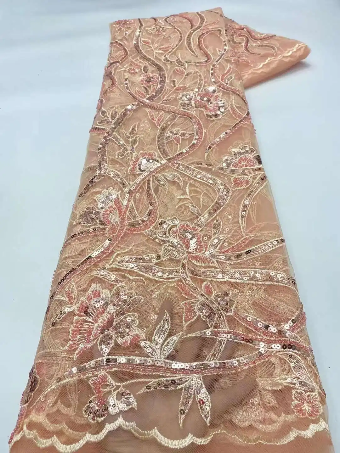 

Красивая модель с блестками, французское Тюлевое Сетчатое кружево/свадебное платье, дизайнерская африканская ткань для вечернего платья, 5 ярдов