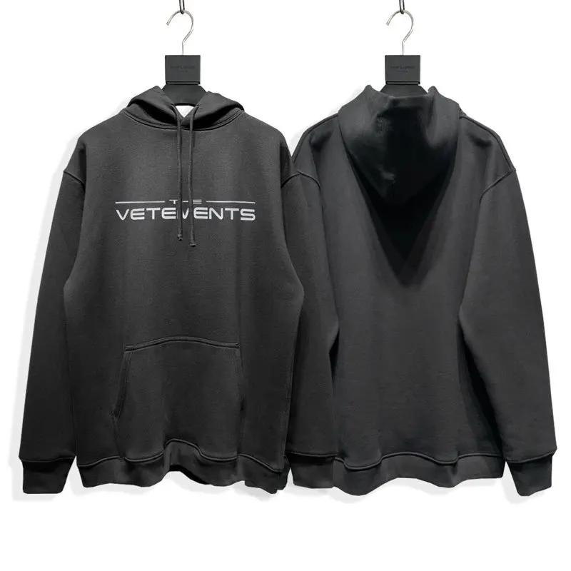 

High Street Brand Vetements Letter Printing Oversized Hoodie Women's Sweatshirt Hooded Sweatshirts Men's Hoodies