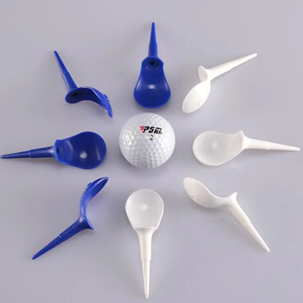 

10pcs Chair Shape Tees 50mm Tees Mat for Golfer Beginner Training Practice Hole Holder (Random Color)