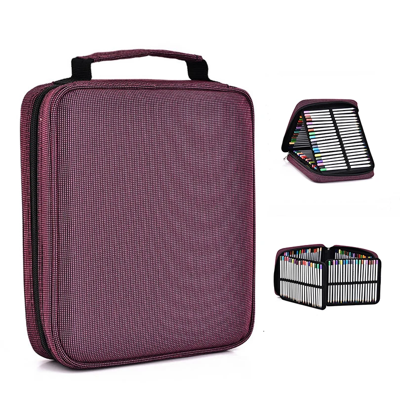 

Чехол для карандашей, большой, 120 отверстий, для карандашей, школьные принадлежности в Корейском стиле, матовый, тканевая канцелярия, школьн...
