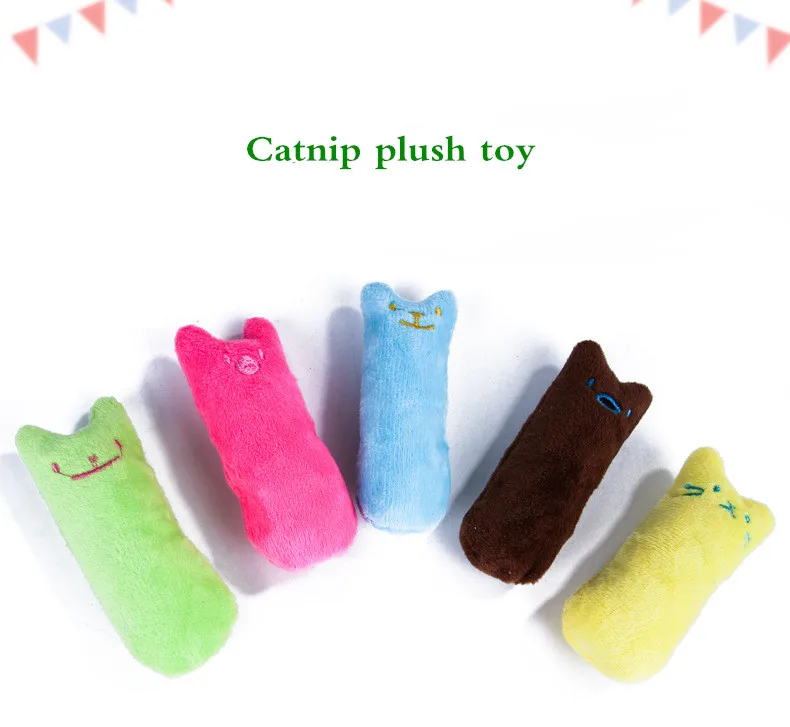 

Teeth Grinding Catnip Toys Funny Interactive Plush Cat Toy interactive Pet Kitten Chewing Vocal Toy Claws Thumb Bite Cat Mint