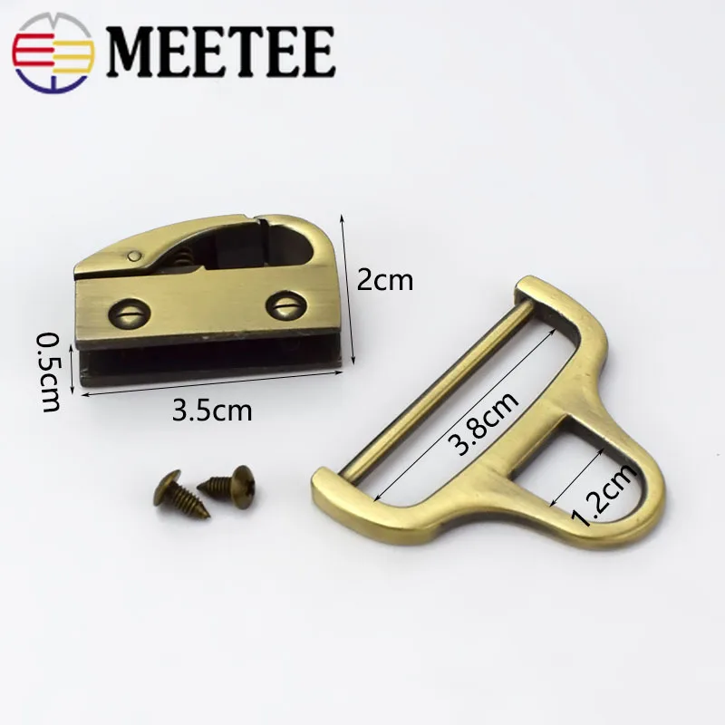 Meetee 10 шт. металлическая сумка боковой увлекатель ремешок пряжка DIY посылка