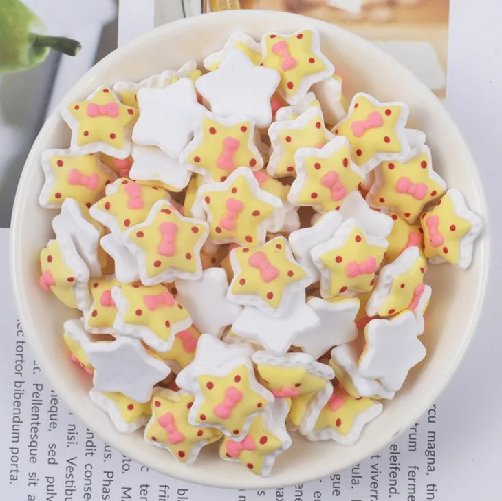 4 10 шт. Kawaii Радуга Flatback Смола кабошон скрапбукинга Diy крем звезда украшение для волос Телефон Deco части - Цвет: 4
