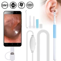 3 in 1 visual ear cleaner kit earpick endoscope 5 5mm lens otoscope earwax cleaning spoon remover for smartphone pc vect 02