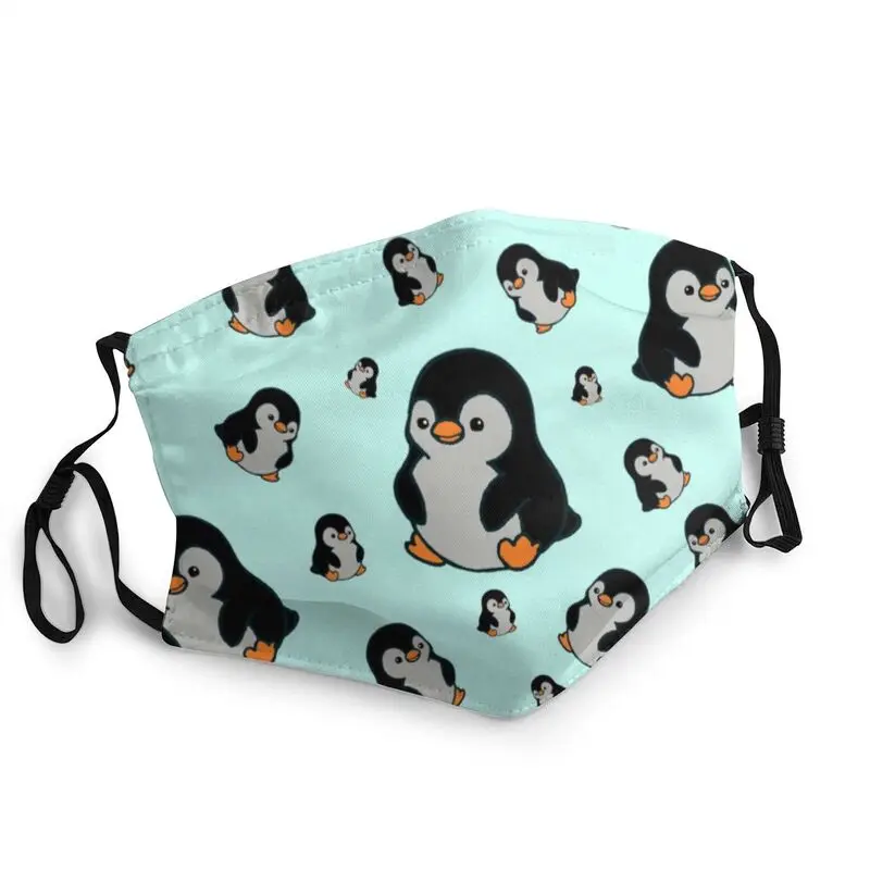 

Cute Penguins Breathable Reusable Unisex Adult Face Mask Anti Haze Dust Protection Cover Respirator Mouth Muffle