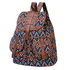 Холщовый этнический рюкзак с винтажным принтом для женщин, школьные ранцы для девочек, дорожный богемный ранец на шнурке