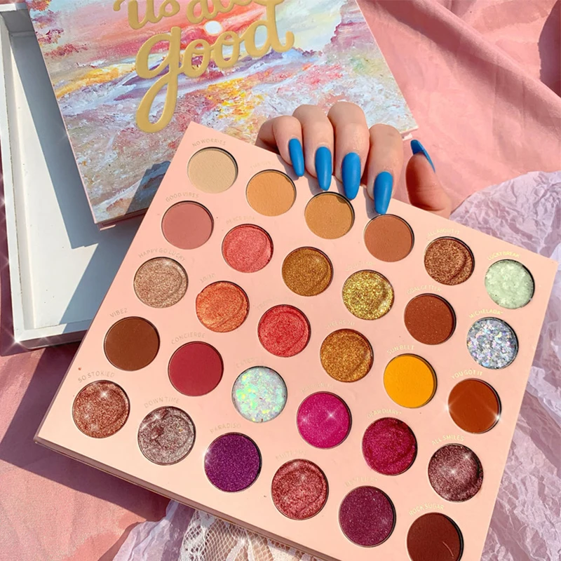 Волшебная Цвет 30 тени для век Палитра профессии матовое стекло с перламутровым