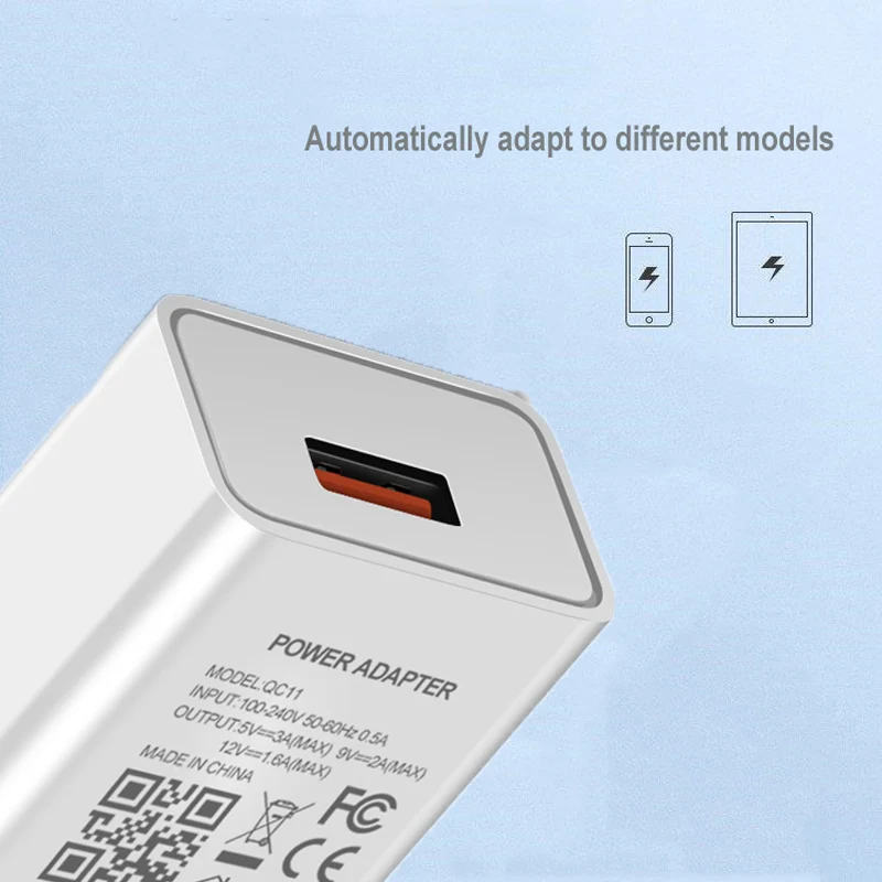 EU Plug USB Charger Quick Charge 3.0 For Phone Adapter Huawei P30 P20 Lite Mate 20 10 Pro Y5 Y6 Y7 Y9 2019 2018 Fast | Мобильные