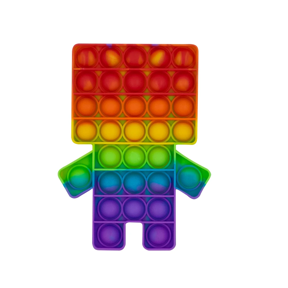 

Shipped Within 24 Hours Stress Toys Rainbow Push It Bubble Antistress Toys Adult Children Sensory Toy To Relieve Autism Relaxing