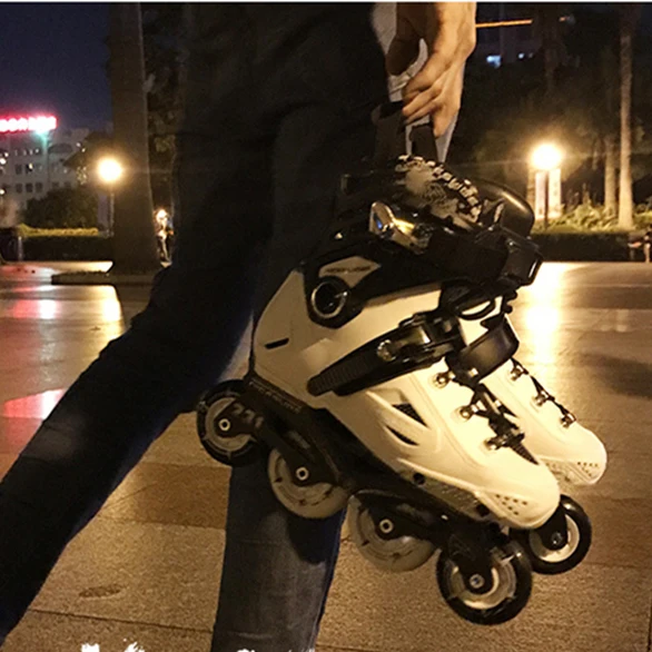 Оригинальные роликовые коньки с колесами скольжение слалом FSK взрослые дети 4