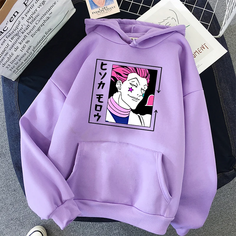 

HISOKA MOROW Hoodie Japanese Anime Women's Hooded Sweatshirt Harajuku Full-time Hunter Anime Print Casual Oversize Women Hoodie