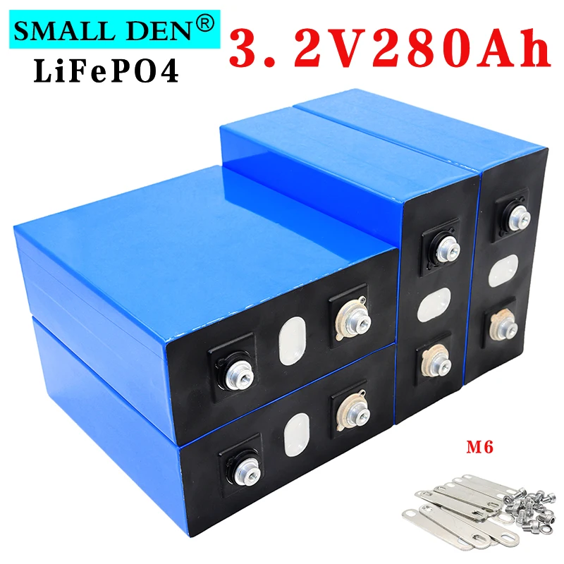 1 4 года шт 3 2 V 280Ah lifepo4 батарея DIY 4S 12V 24V 280000 мА/ч Перезаряжаемые Аккумулятор