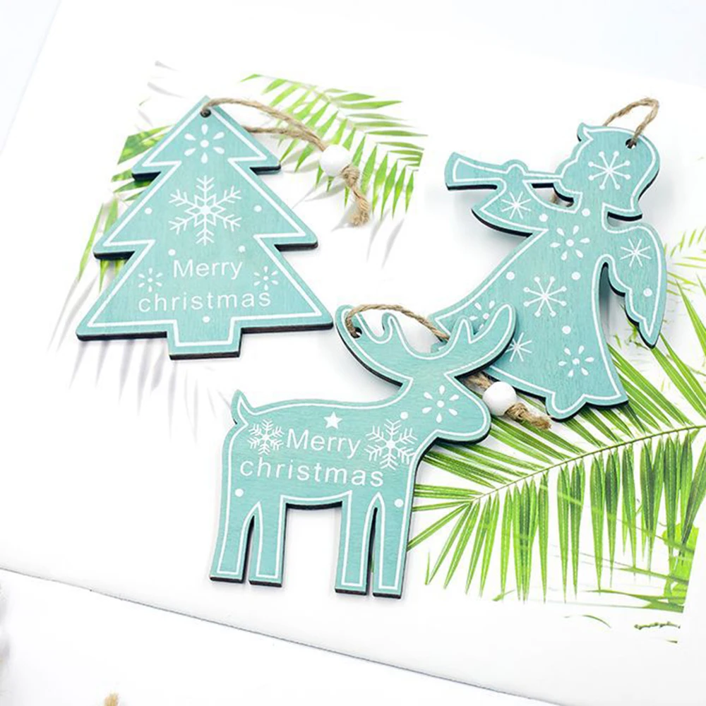3 шт./компл. Деревянная Рождественская елка лося ангела новогоднее настольное