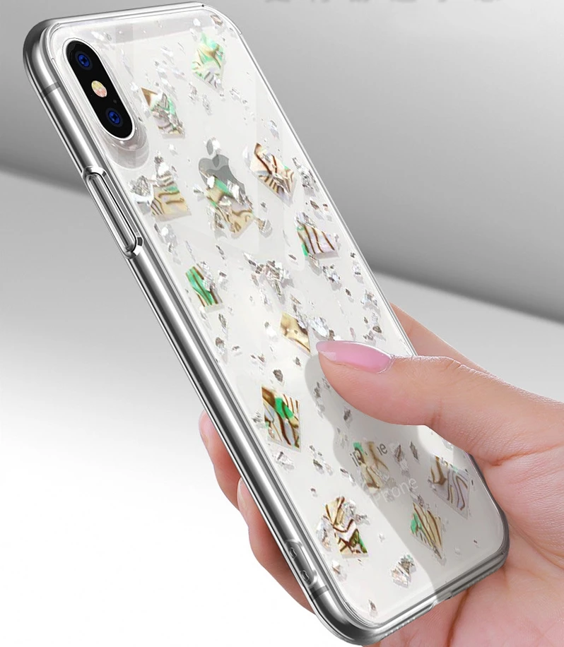 Новинка 2020 блестящие Чехлы для Samsung Galaxy S9 S8 Plus Note 8 9 прозрачный чехол с серебряной