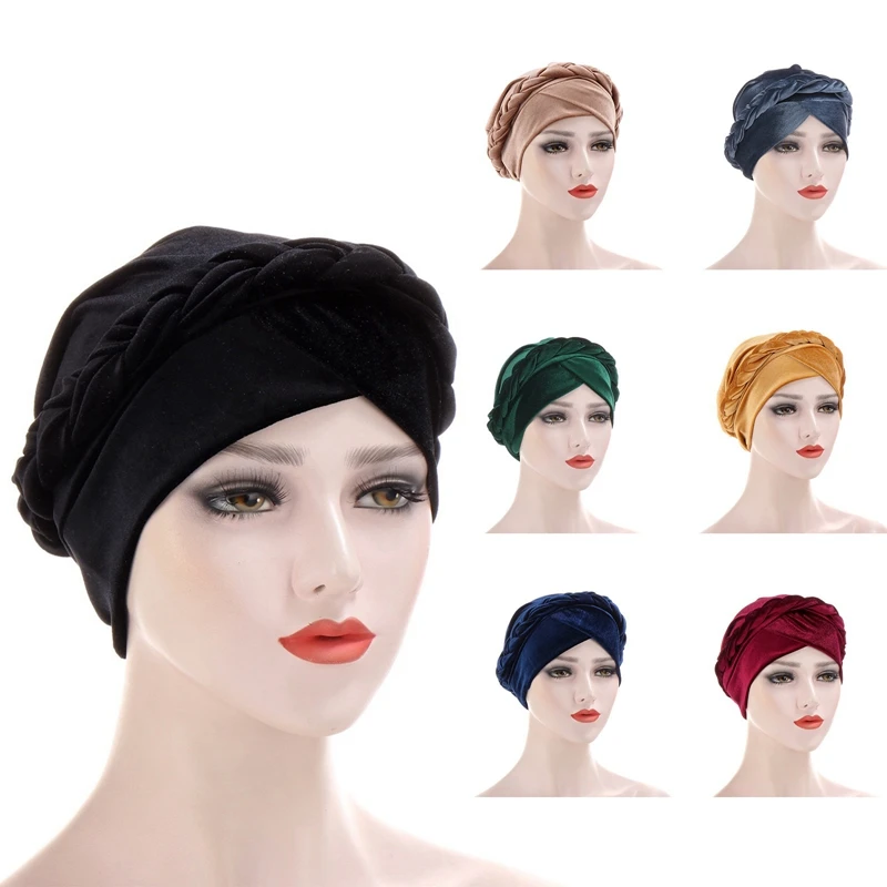 

muslim Turban Bonnet Wrap Head Scarf Hijab Hat Woman Inner Hijab Caps Simple Headscarf Fashion Prom Headband Hat