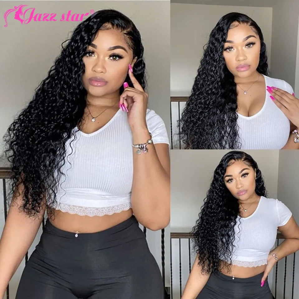 Бразильские кудрявые вьющиеся человеческие волосы 13x4 кружевные передние