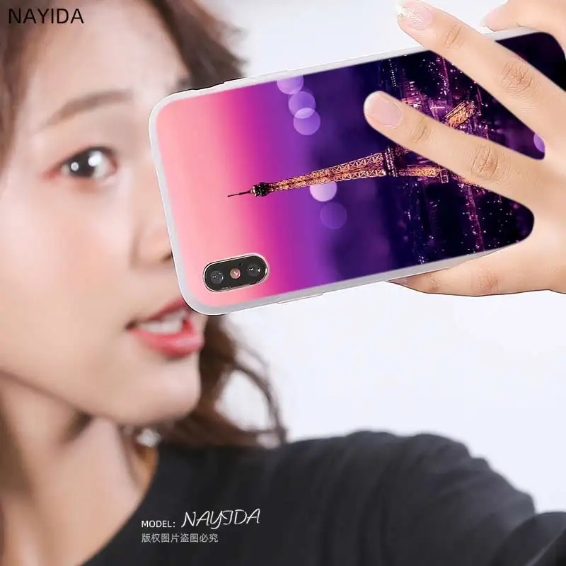 paris eiffel tower butterfly tempered soft silicone case for xiaomi 11 10 9 8 a2 a3 cc9 lite poco x3 pro 6x 10i 9se cover free global shipping