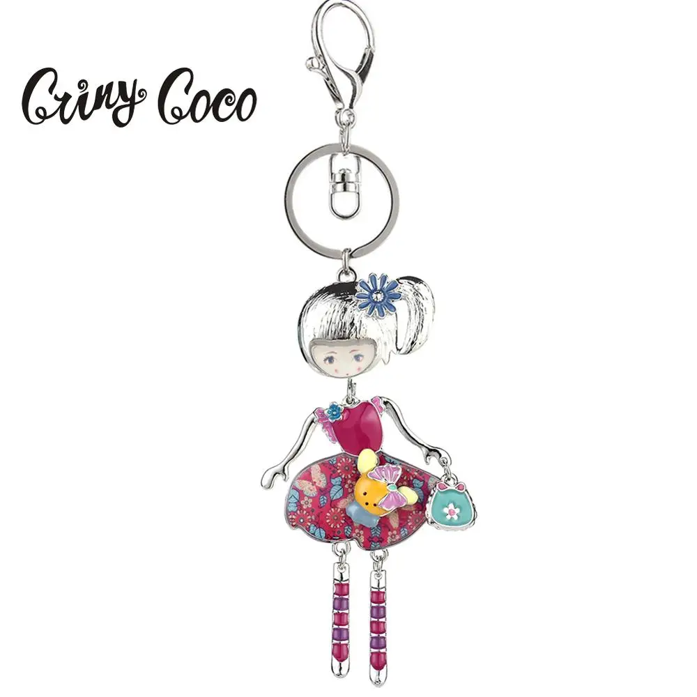 Новинка 2019 горячая Распродажа эмаль кукла сумка для автомобиля подвески брелок