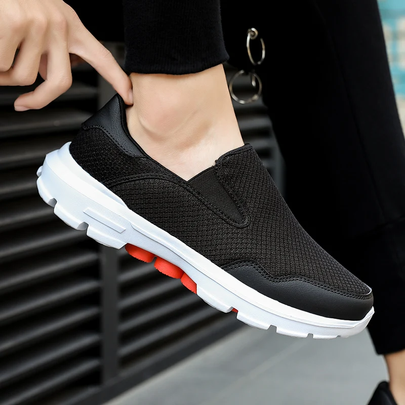 Mesh Shoes Men Casual Lightweight Breathable Sneakers For Men Slip-On Comfortable Krasovki Men Flats Shoes Zapatillas Hombre