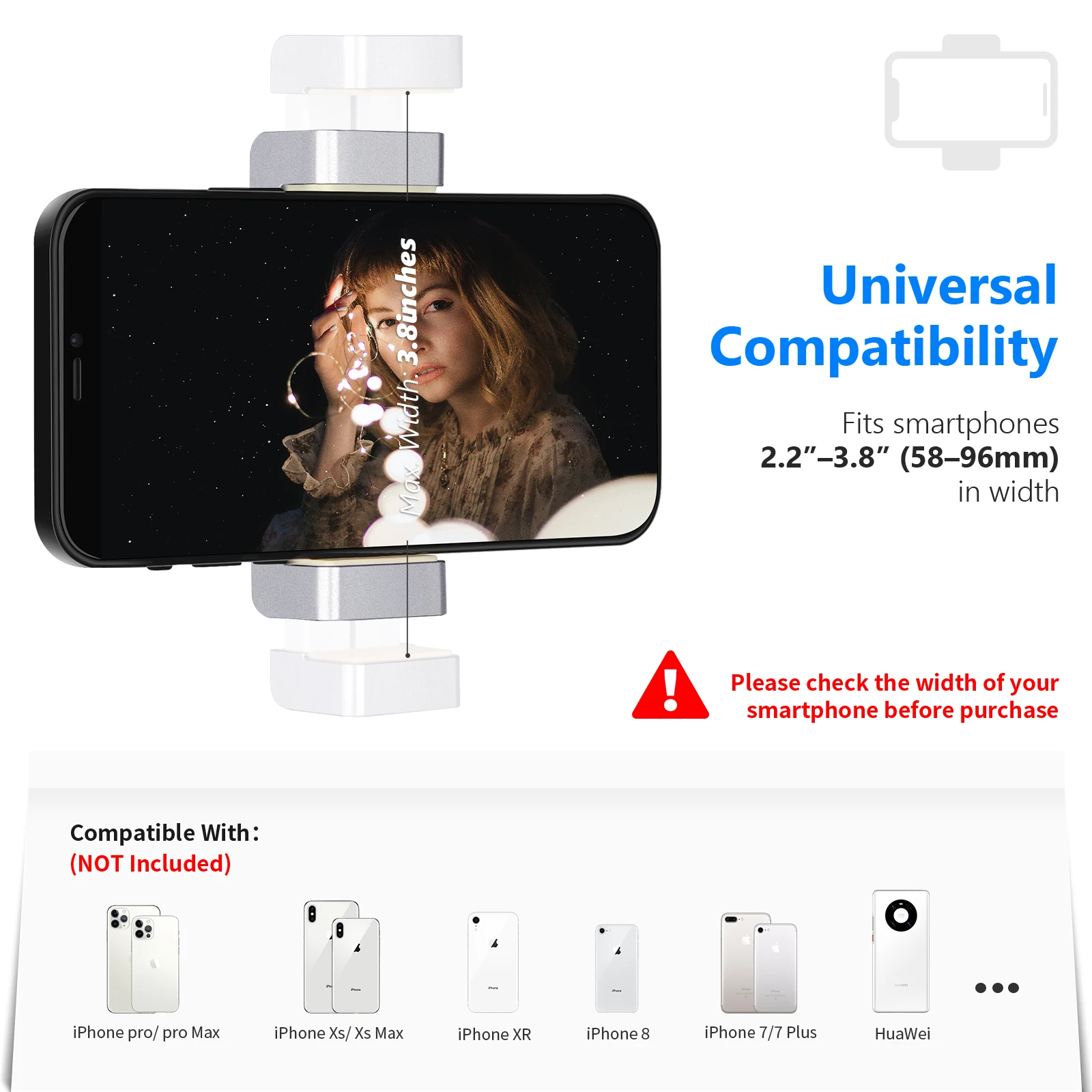 Neewer легко настраиваемый двусторонний Штатив для смартфона с пружинным замком