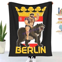 adam likes berlin bear throw blanket sheets on the bed blankets on the sofa decorative lattice bedspreads happy nap for children
