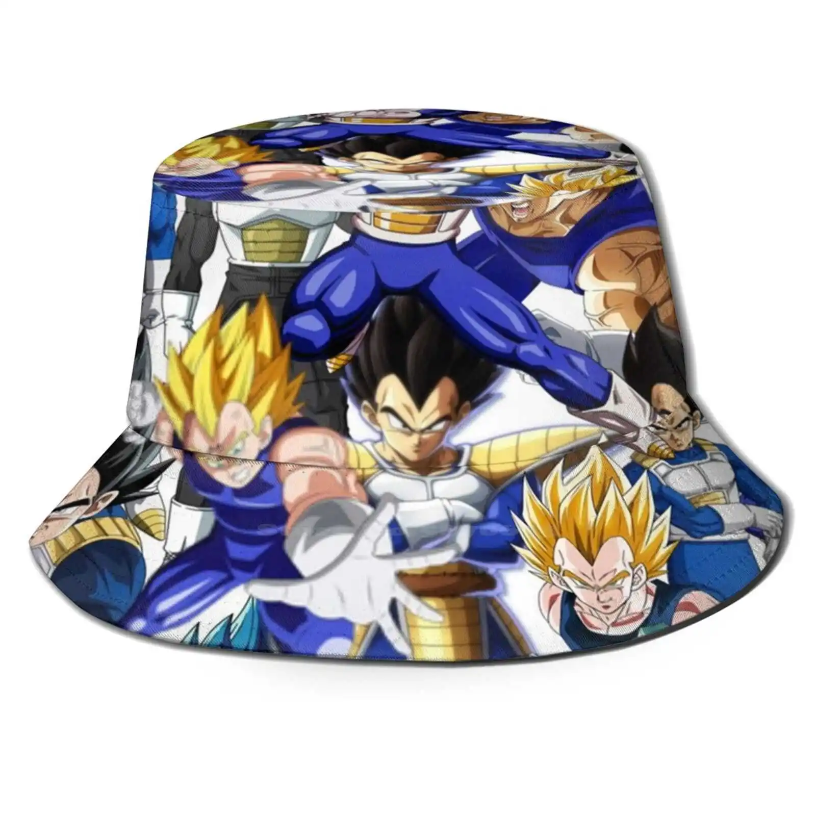 

All Of Vegeta Fisherman'S Hat Bucket Hats Caps Vegeta Z Goku Anime Super Blue Trunks Bulma