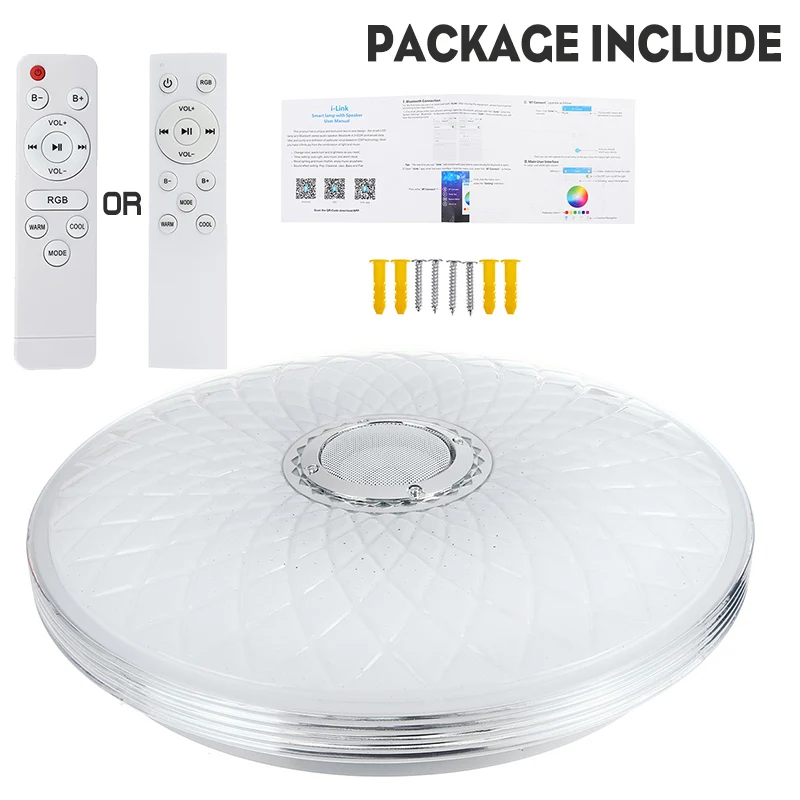 

200W 2.4G Remote Control Modern RGB LED Ceiling Light APP bluetooth Music Light Smart Ceiling Lamp for Home Bedroom Living Room