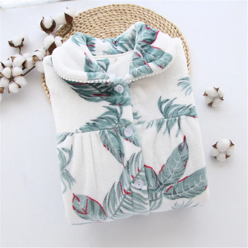 Утепленная Пижама Женский костюм с длинными рукавами теплая зимняя женская