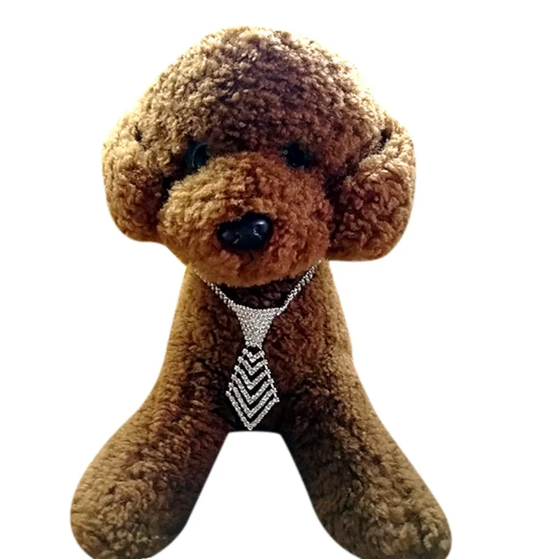 Регулируемый декоративный ошейник стразы Блестящий галстук для собак мальчиков