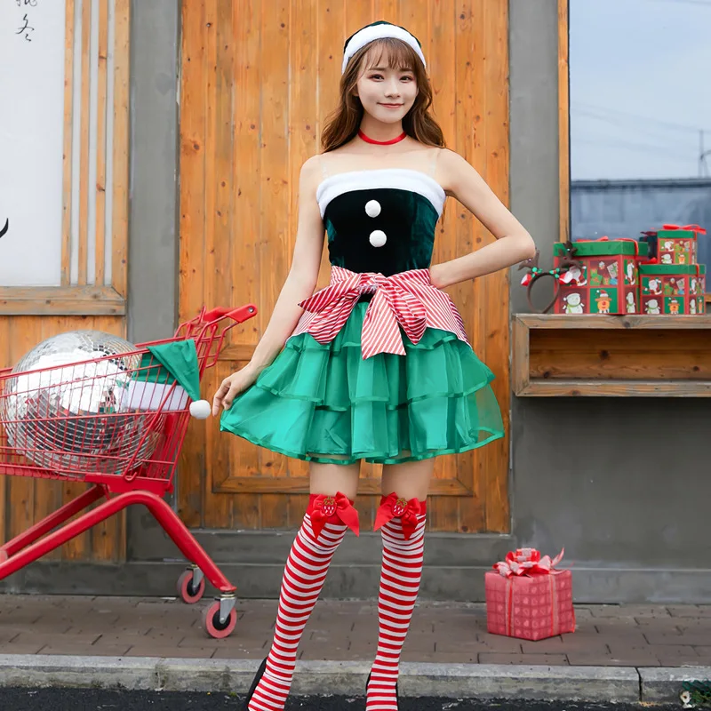 Новый Рождественский костюм эльфа зеленый Лепрекона эльф Карнавальный для