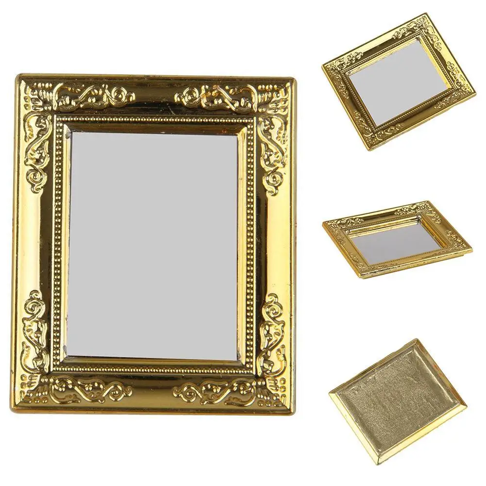 1/12 Кукольный домик для игрушечное зеркало миниатюрный дом декорации