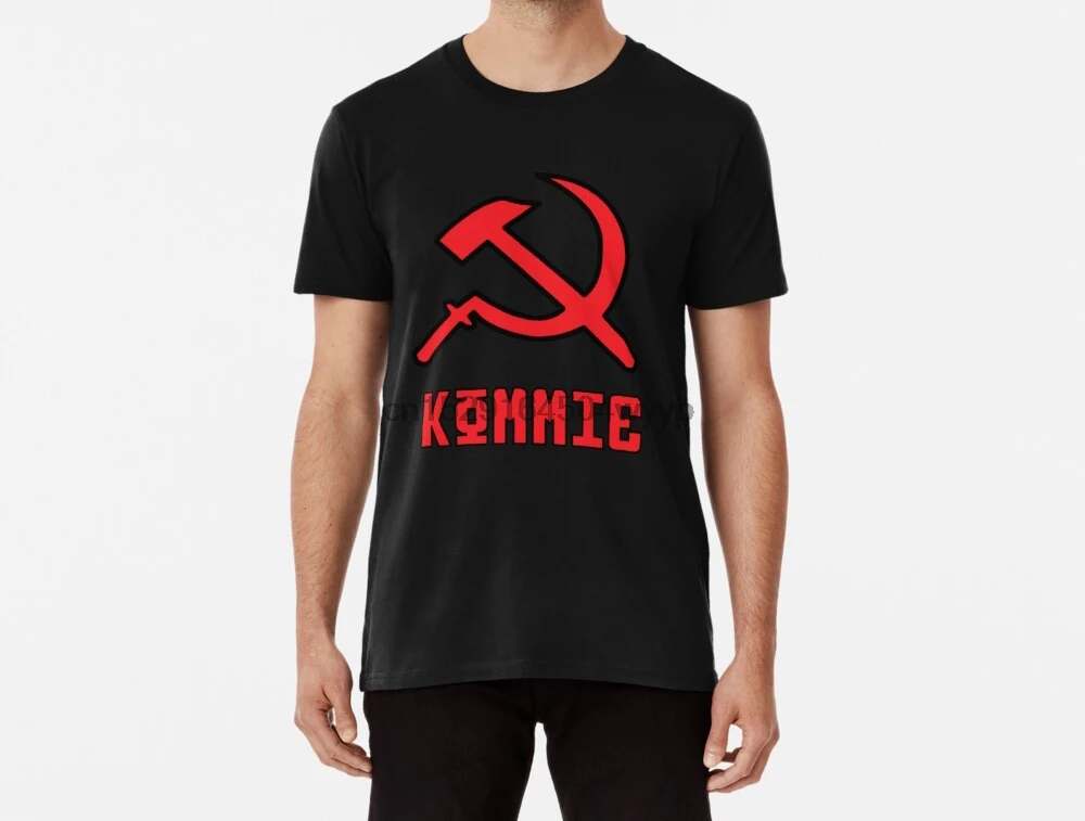 Мужская забавная футболка с логотипом Kommie Hammer And Sick женские футболки |