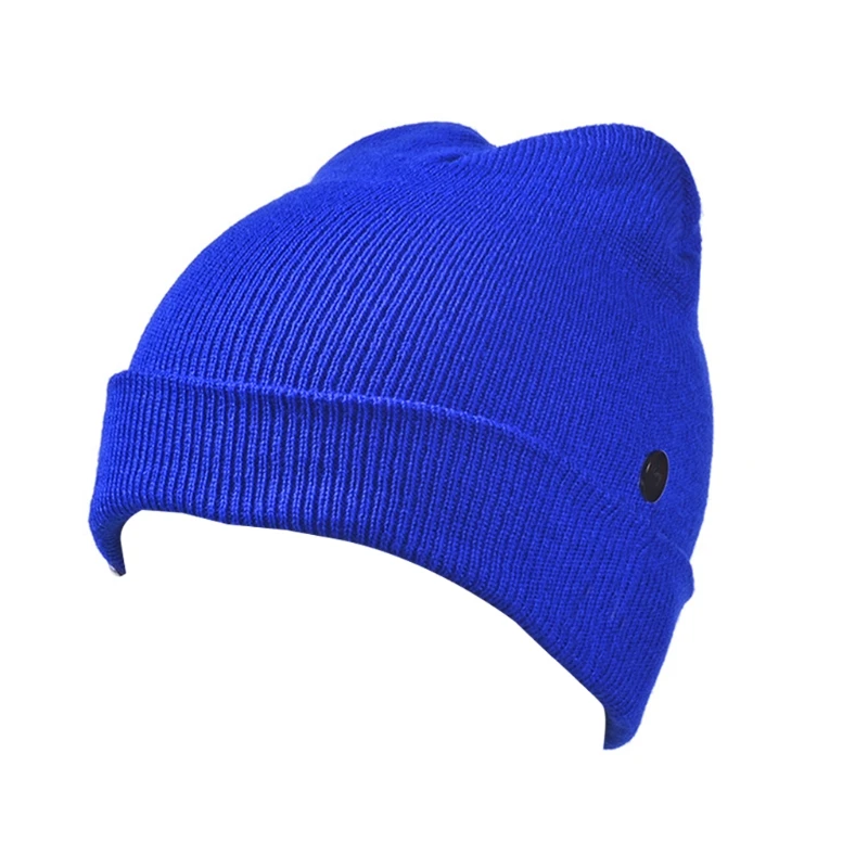 

Unisex Winter Knit Beanie Hat with Ear Protection Buttons Cuffed Ski Skull Cap 649C