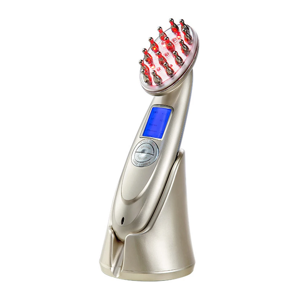 

Electric Laser Hair Growth Comb Anti Hair Loss Massage Therapy Infrared RF Red Light EMS Vibration Massager Hair Brush Hair Care