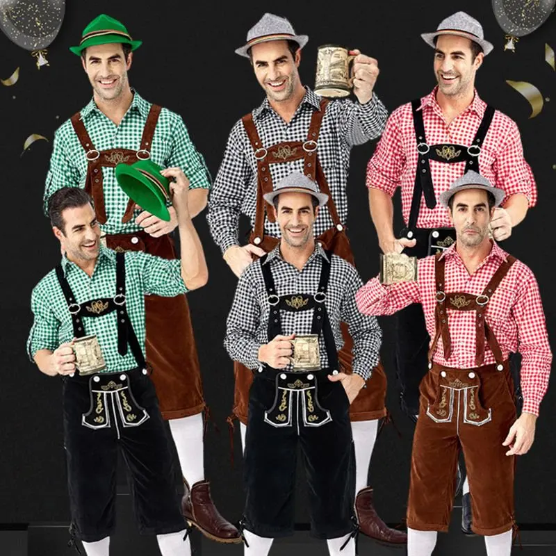 Немецкий пивной фестиваль октоберфест Lederhosen косплей костюмы мужская одежда